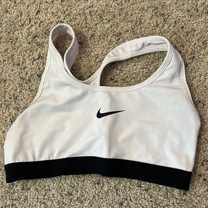 Nike White Racerback Sports Bra